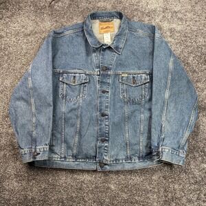 Vintage Levis Strauss Signature Denim Trucker Jacket Mens 4XL Blue Western